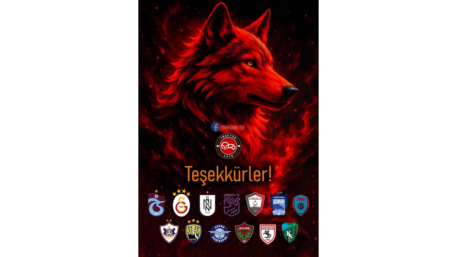 "Traktor": "Qardaş klublara təşəkkür edirik" - Foto