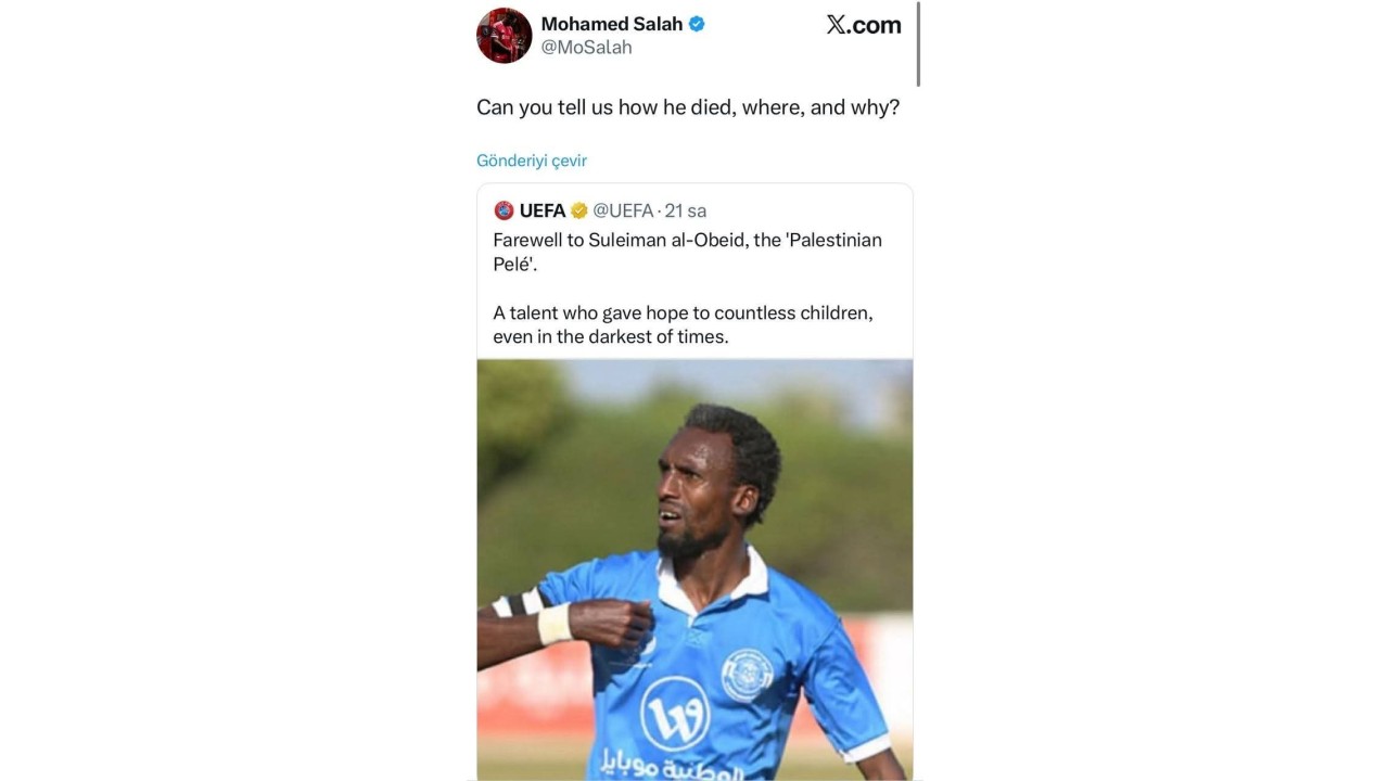 Məhəmməd Salahdan İsrailin terroruna, UEFA-ya etiraz - Foto