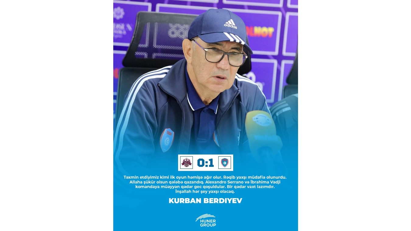 "Allaha şükür, qələbə qazandıq" - Qurban Berdıyev