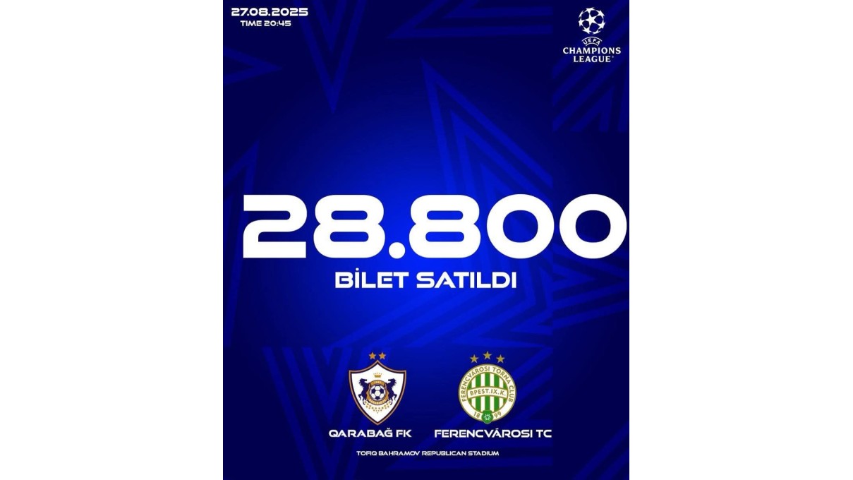 "Qarabağ" - "Ferentsvaroş" oyununa bilet tükəndi