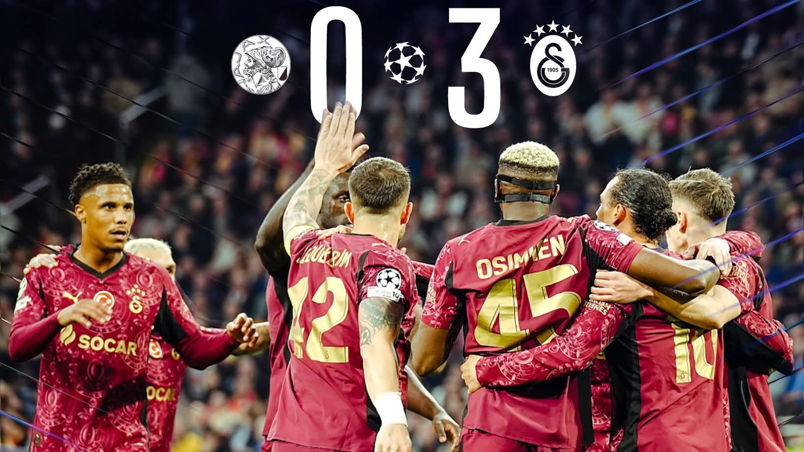 Çempionlar Liqası: "Qalatasaray" "Ayaks"ı da "parçaladı" - Video