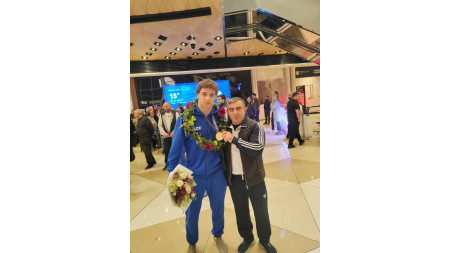 Avropa çempionatında uğur qazanan sambo millimiz vətəndə - Foto-Video
