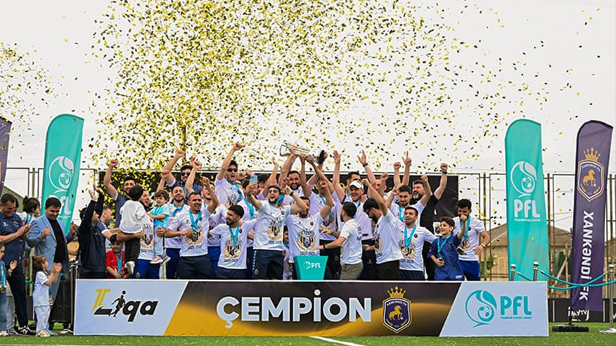 "Xankəndi"yə çempionluq kuboku təqdim olundu - Foto
