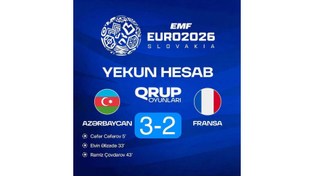Azərbaycan Fransanı məğlub edib lider oldu  