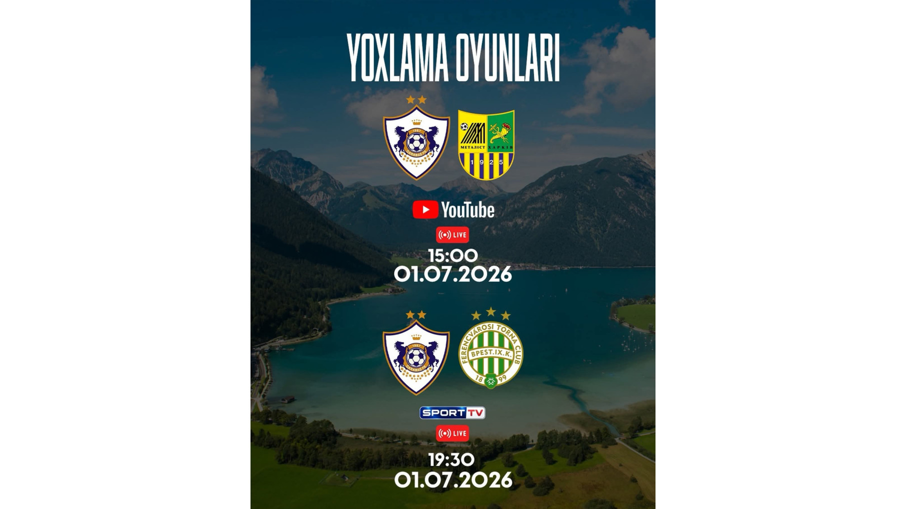 "Qarabağ"dan bir gündə iki yoxlama oyunu