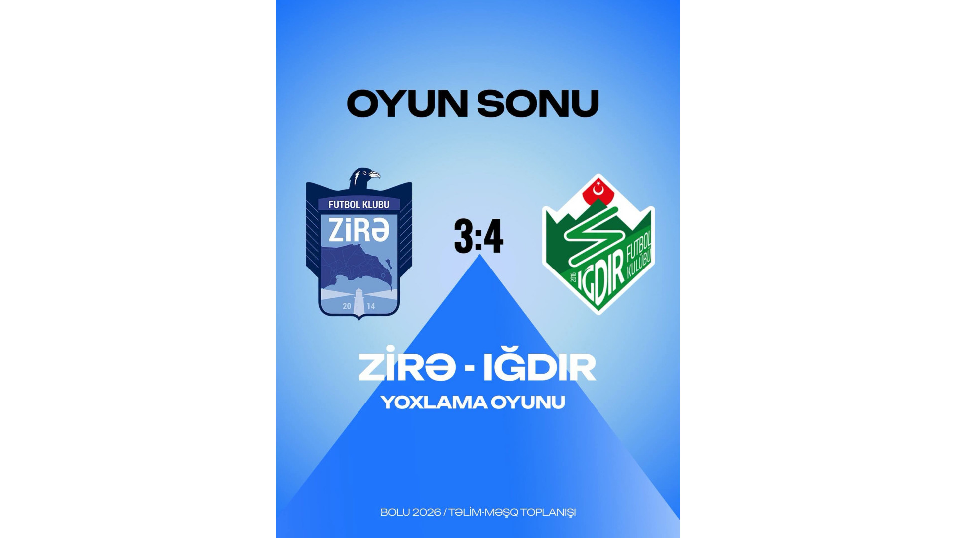 "Zirə" bərbad vəziyyətdə: birinci liqa klubuna uduzdu