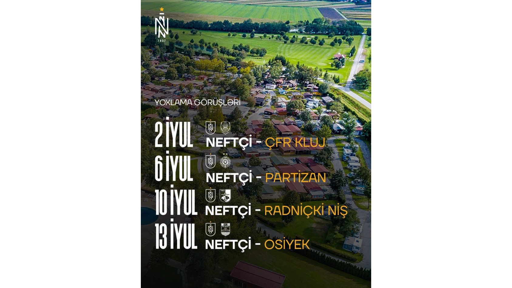 "Neftçi"nin rəqibləri açıqlandı 